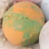20170224_Yummy Bubbles_0382 Mega Mango Bath Bombs, deliciously scented huge 180g bath bombs. Sink into a warm fizzing bath of pure tropical fruit paradise with soothing shea butter.